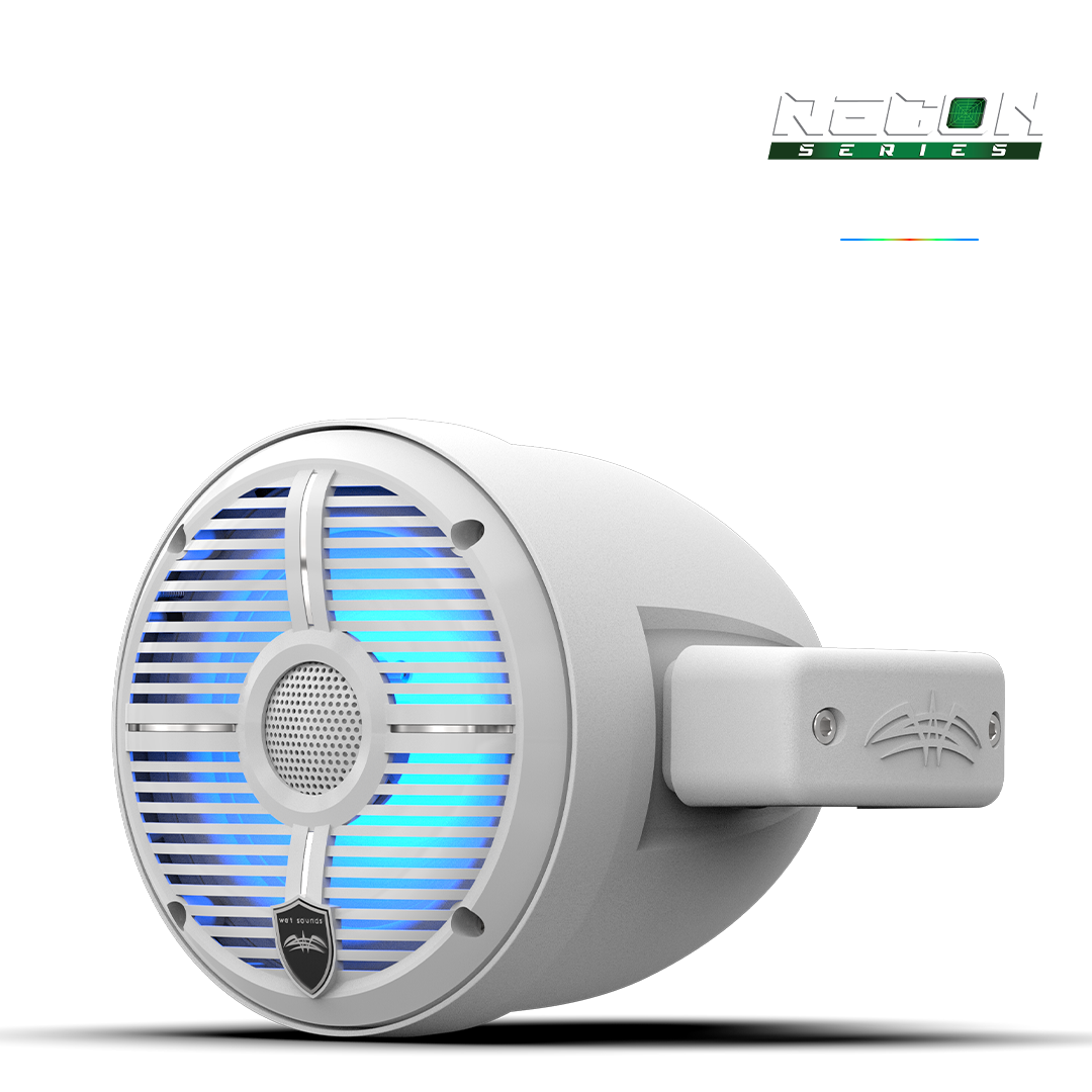 RECON 6 POD-W | 6.5-inch Coaxial Tower Speakers w/ XW-White RGB Grilles