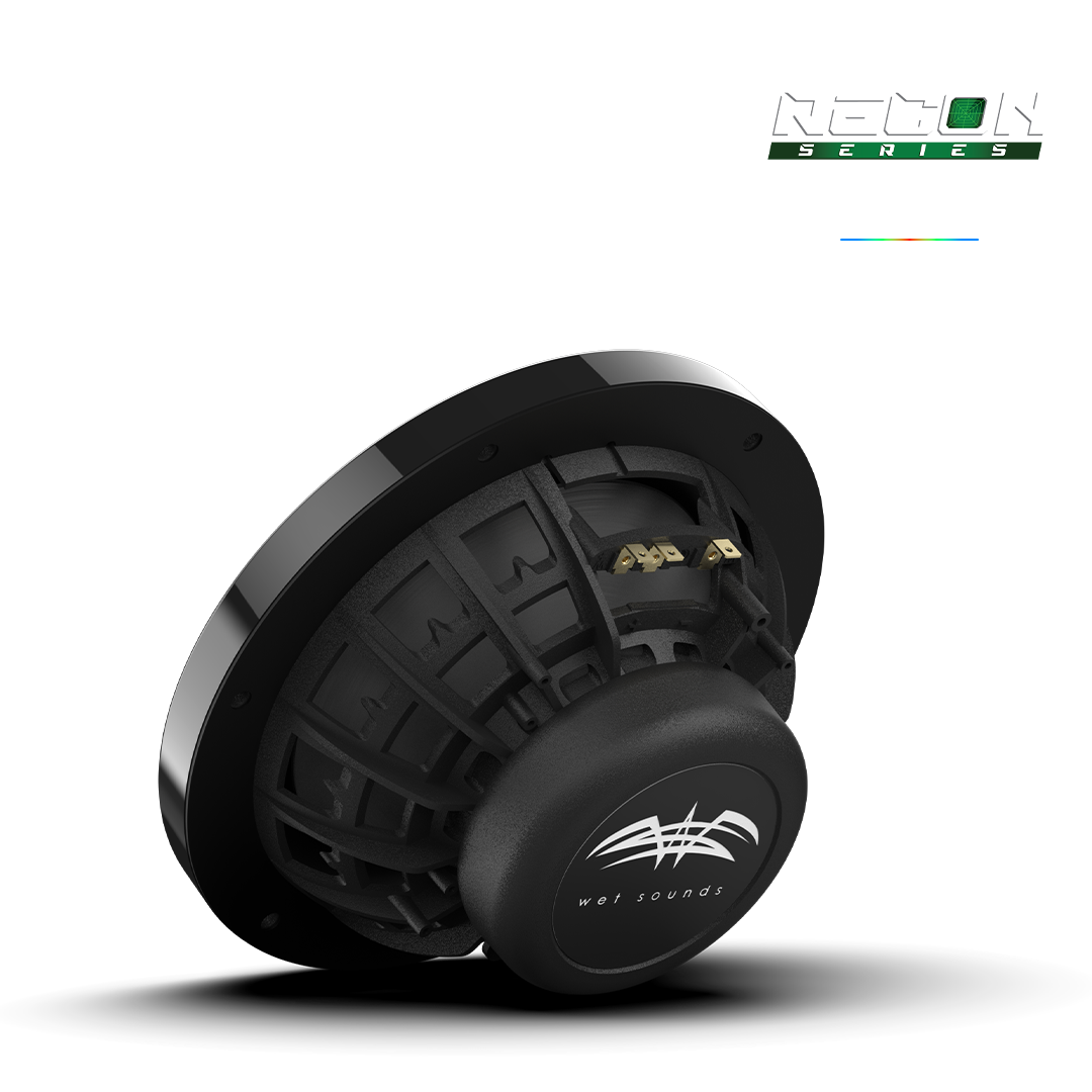 RECON 8-BG RGB | 8-inch High-Output Component Style Coaxial Speakers w/ XS-Black RGB Grilles