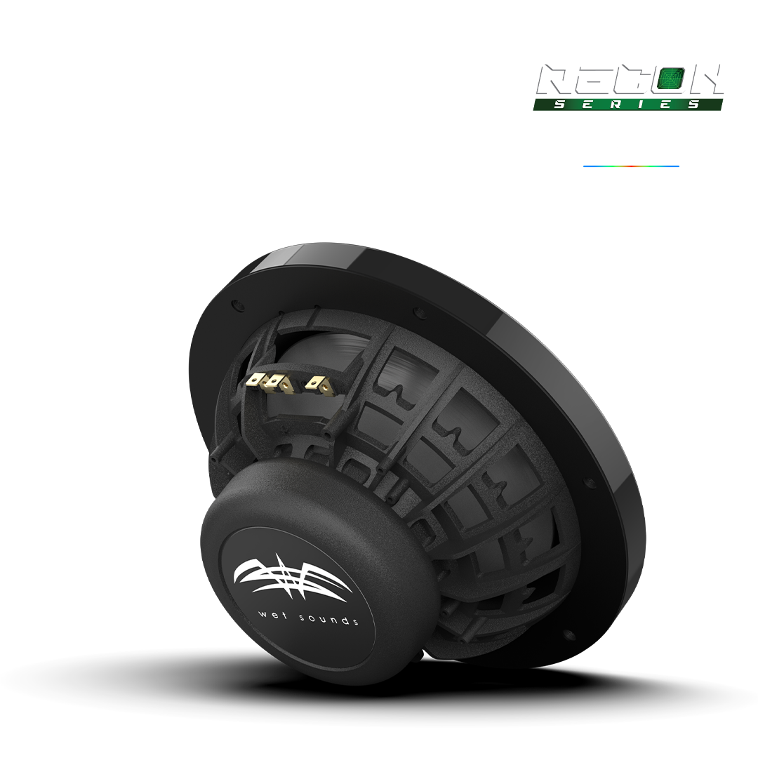 RECON 8-BG RGB | 8-inch High-Output Component Style Coaxial Speakers w/ XS-Black RGB Grilles