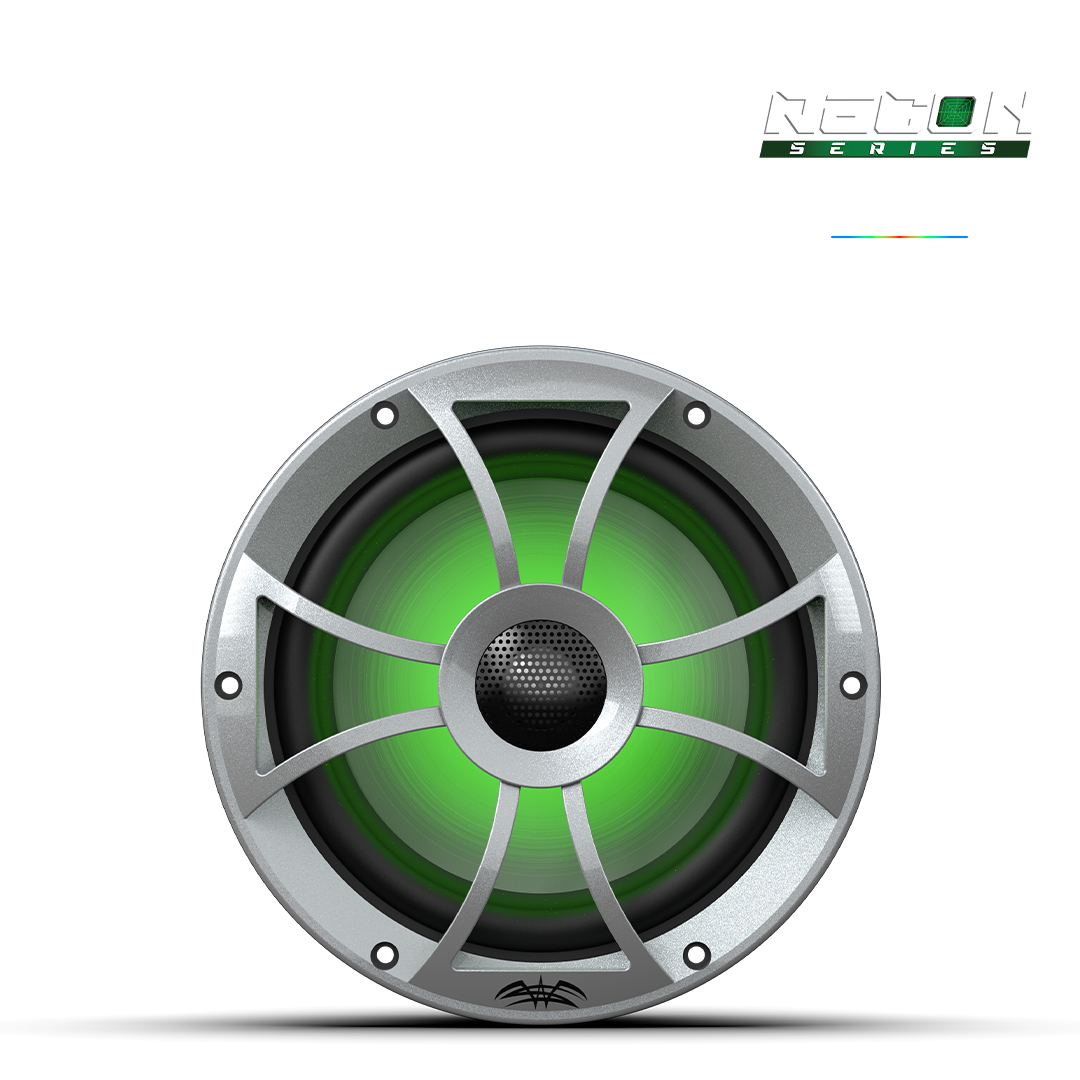 RECON 8-S RGB | 8-inch High-Output Component Style Coaxial Speakers w/ XS-Silver RGB Grilles