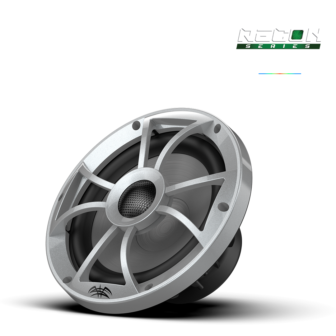 RECON 8-S RGB | 8-inch High-Output Component Style Coaxial Speakers w/ XS-Silver RGB Grilles