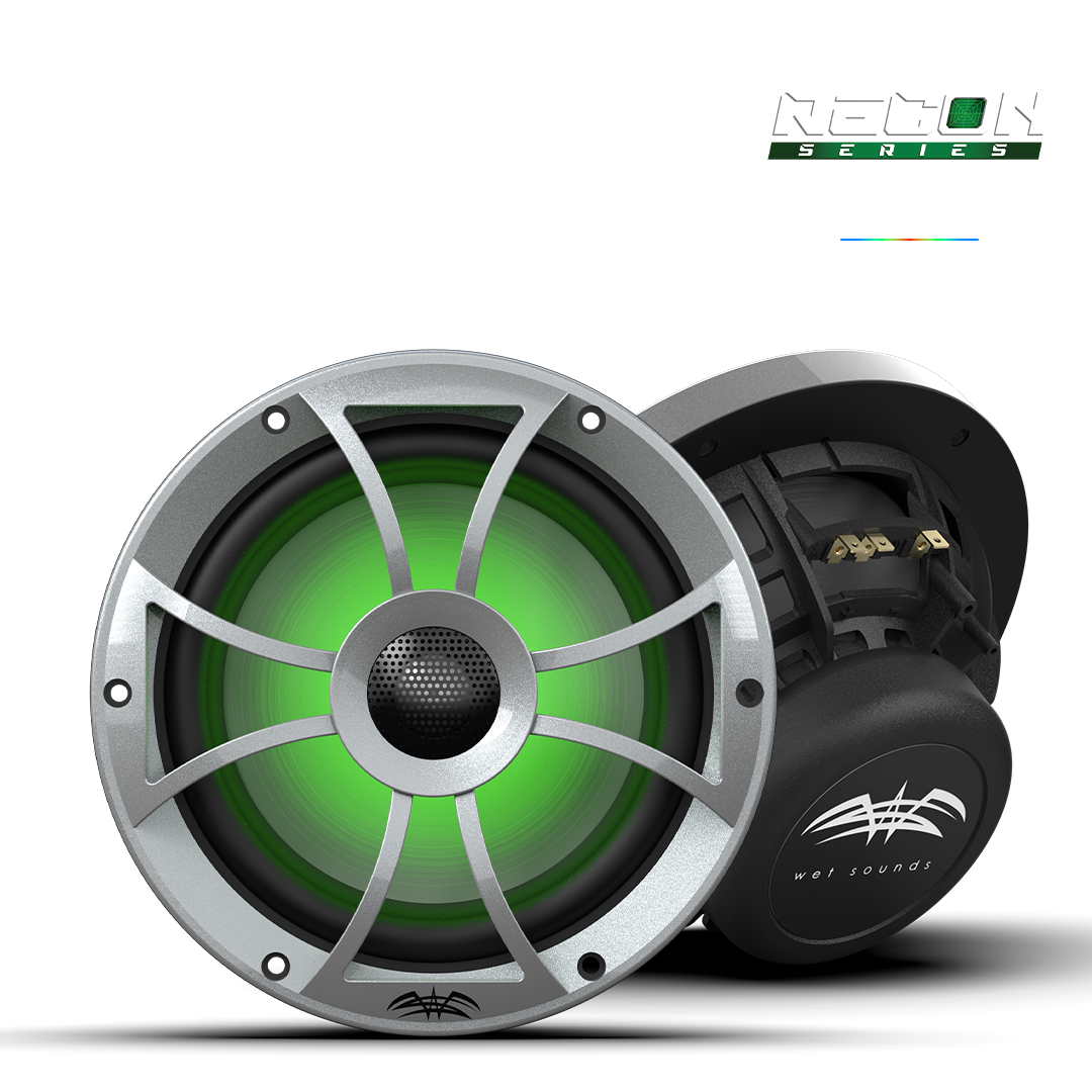 RECON 8-S RGB | 8-inch High-Output Component Style Coaxial Speakers w/ XS-Silver RGB Grilles