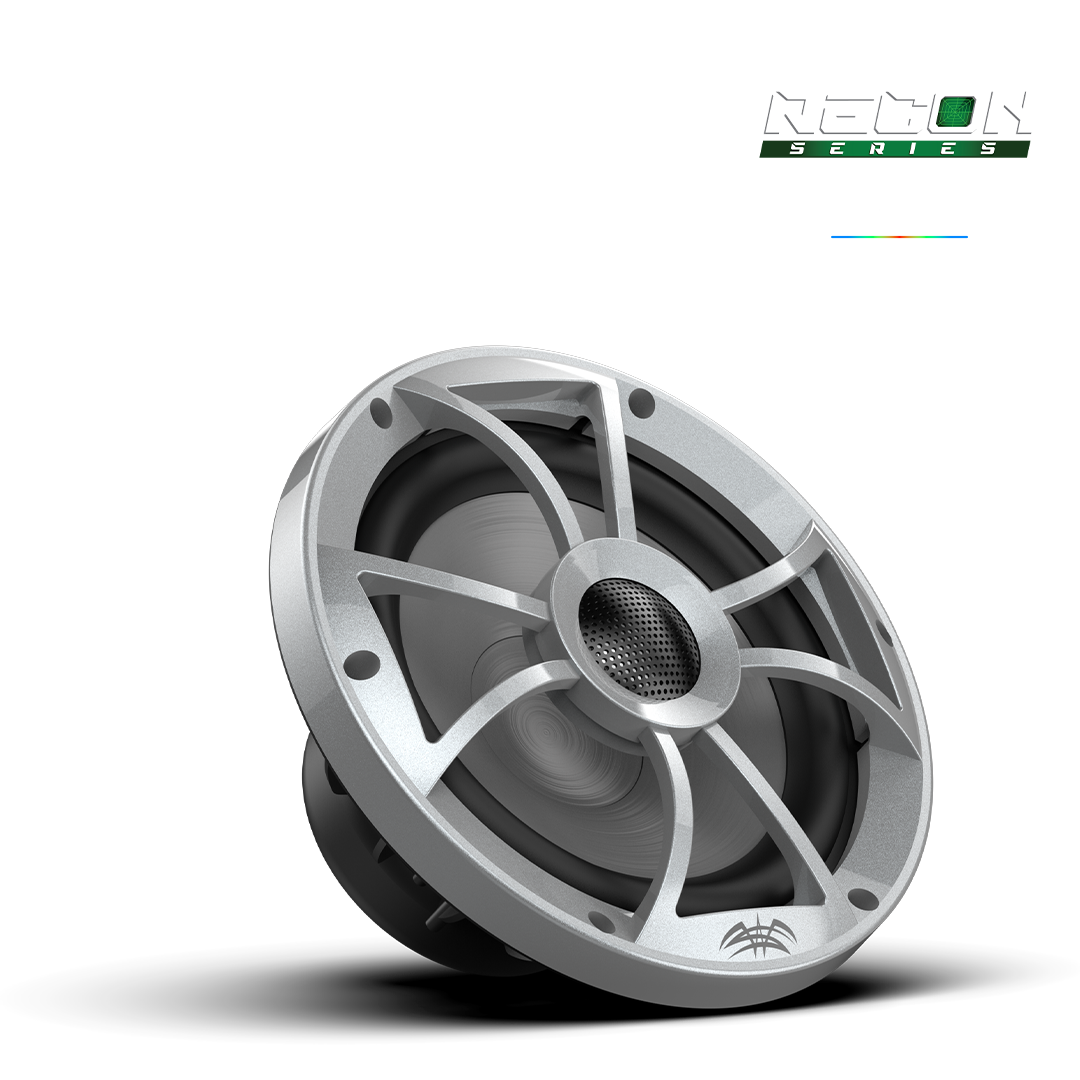 RECON 8-S RGB | 8-inch High-Output Component Style Coaxial Speakers w/ XS-Silver RGB Grilles