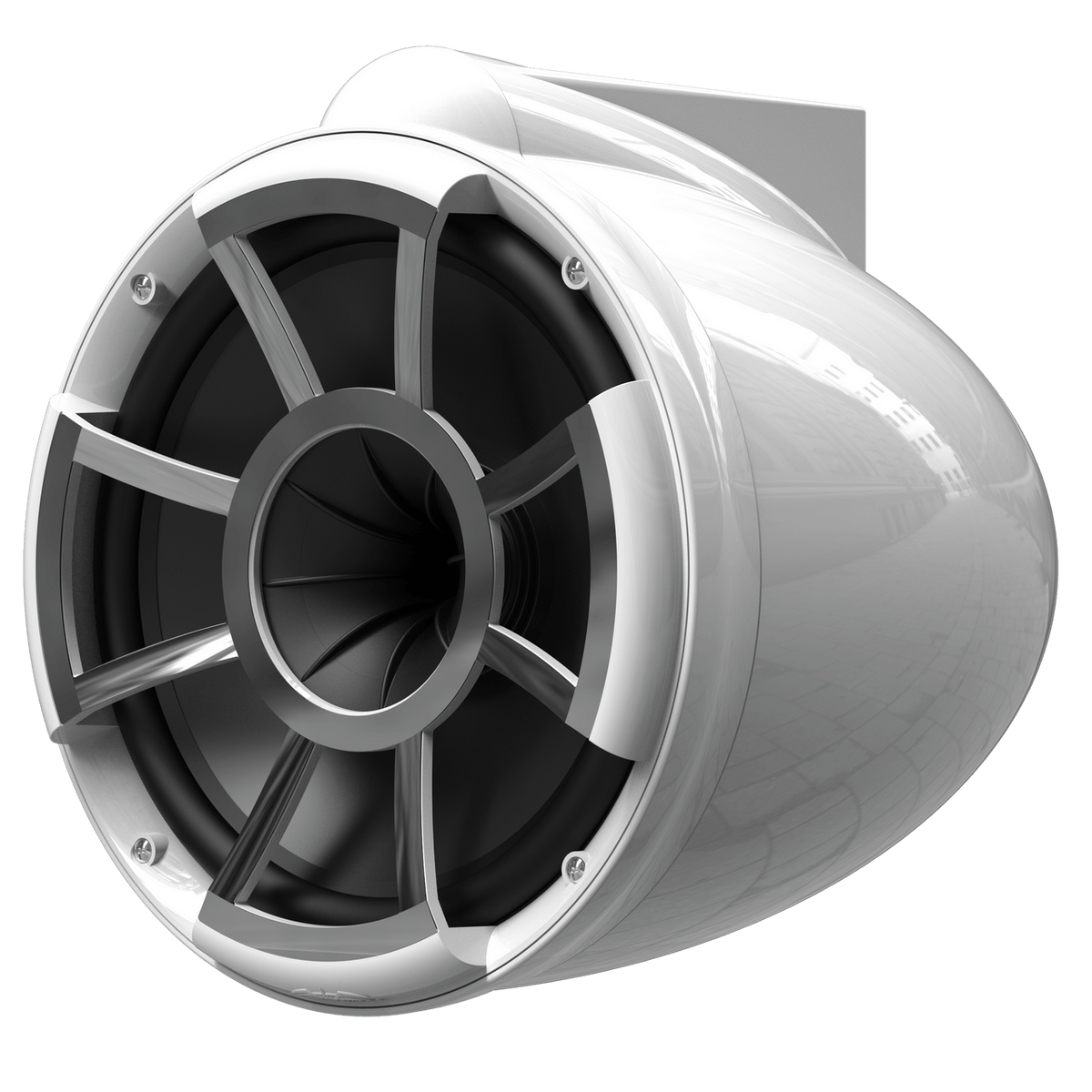 REV 10 W V2 | Gloss White Revolution Series 10-inch Tower Speakers
