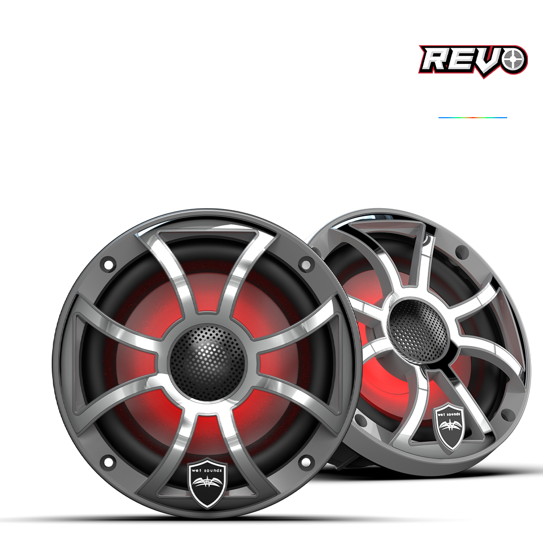 REVO 6 XS-G-SS V3 | REVO 6.5-inch Gunmetal Stainless Steel XS Coaxial Speakers