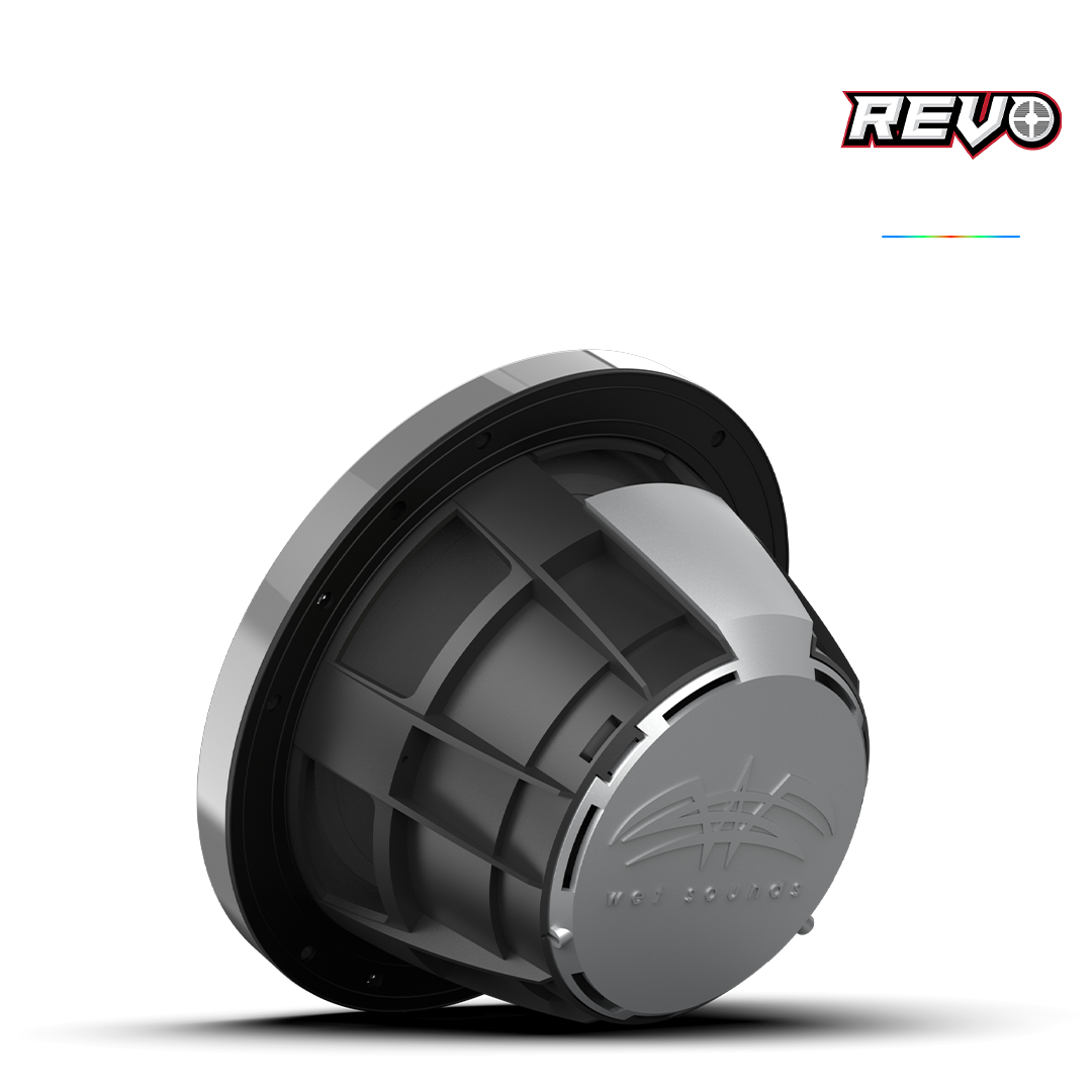 REVO 8-XSG-SS | REVO 8-inch Gunmetal Coaxial Speakers with XS Gunmetal Stainless RGB Grilles