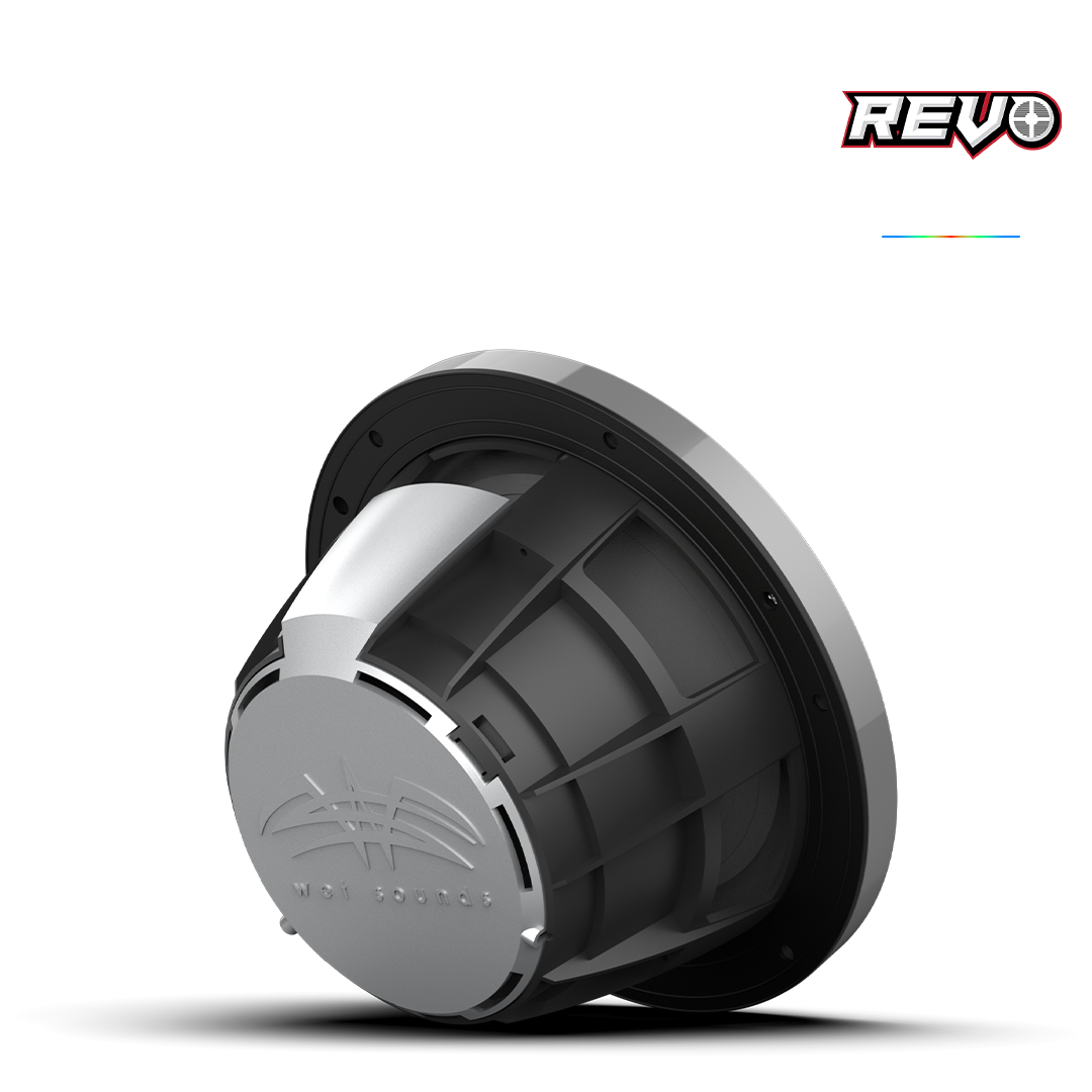 REVO 8-XSG-SS | REVO 8-inch Gunmetal Coaxial Speakers with XS Gunmetal Stainless RGB Grilles