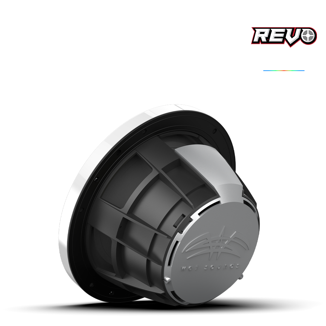 REVO 8 XW-W V3 | REVO 8-inch White Coaxial Speakers with XW White RGB Grilles