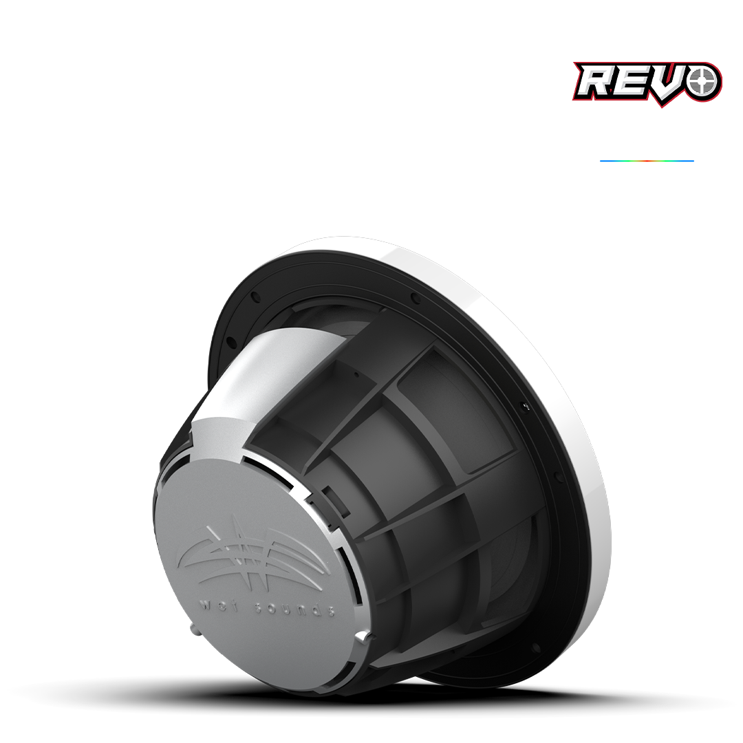 REVO 8 XW-W V3 | REVO 8-inch White Coaxial Speakers with XW White RGB Grilles