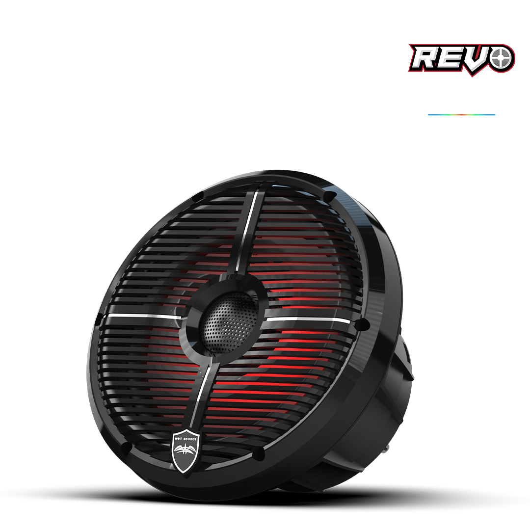 REVO 8-XWB | REVO 8-inch Black Coaxial Speakers with XW Black RGB Grilles