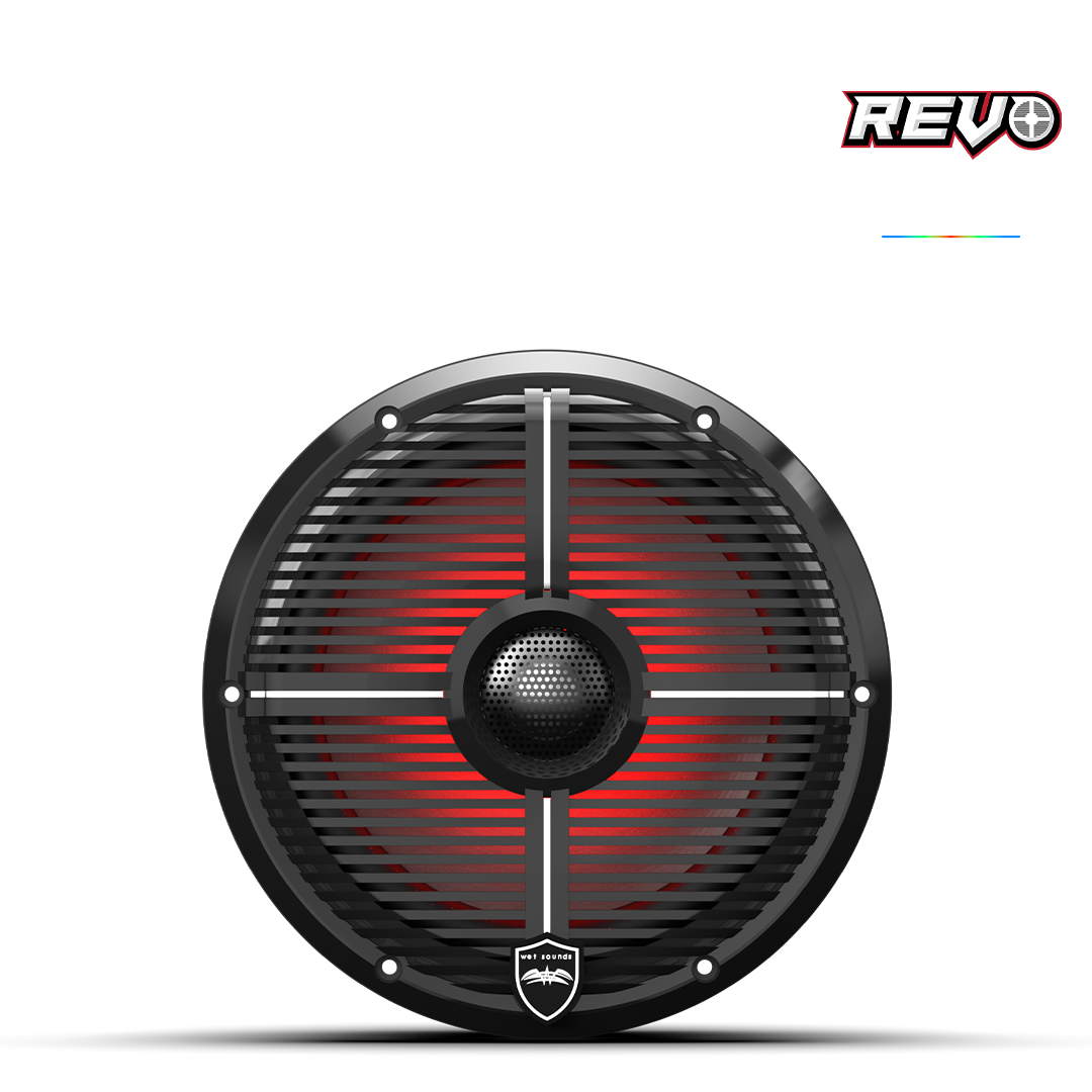 REVO 8-XWB | REVO 8-inch Black Coaxial Speakers with XW Black RGB Grilles