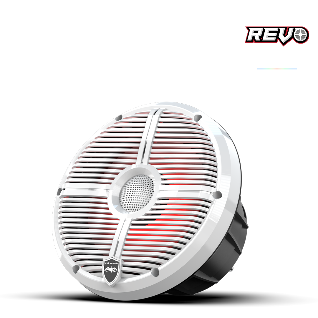 REVO 8 XW-W V3 | REVO 8-inch White Coaxial Speakers with XW White RGB Grilles
