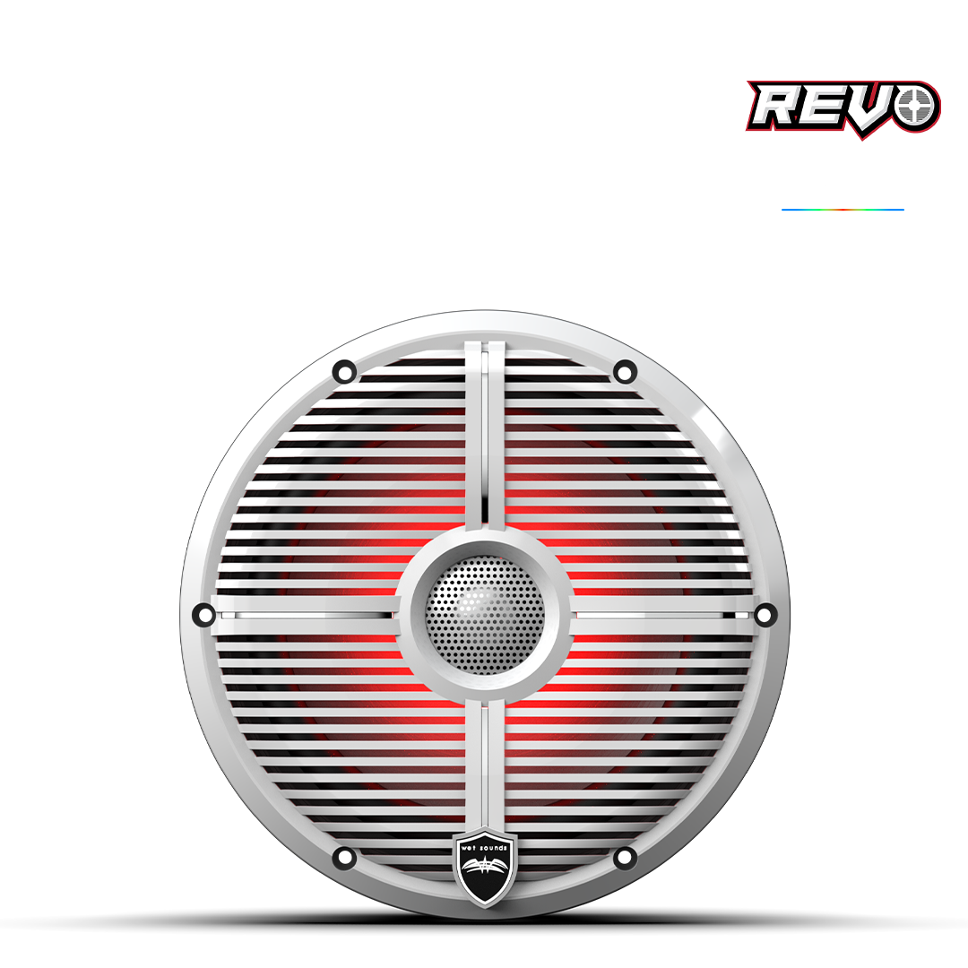 REVO 8 XW-W V3 | REVO 8-inch White Coaxial Speakers with XW White RGB Grilles