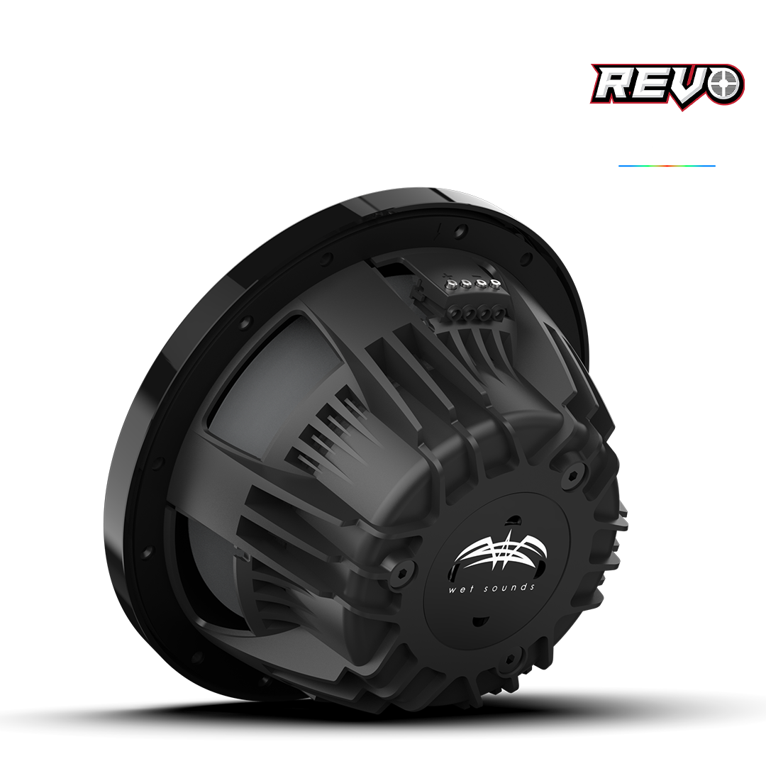 REVO CX-10 SW-B S2 | REVO 10-inch Black Coaxial Speakers with Black SW RGB Grilles