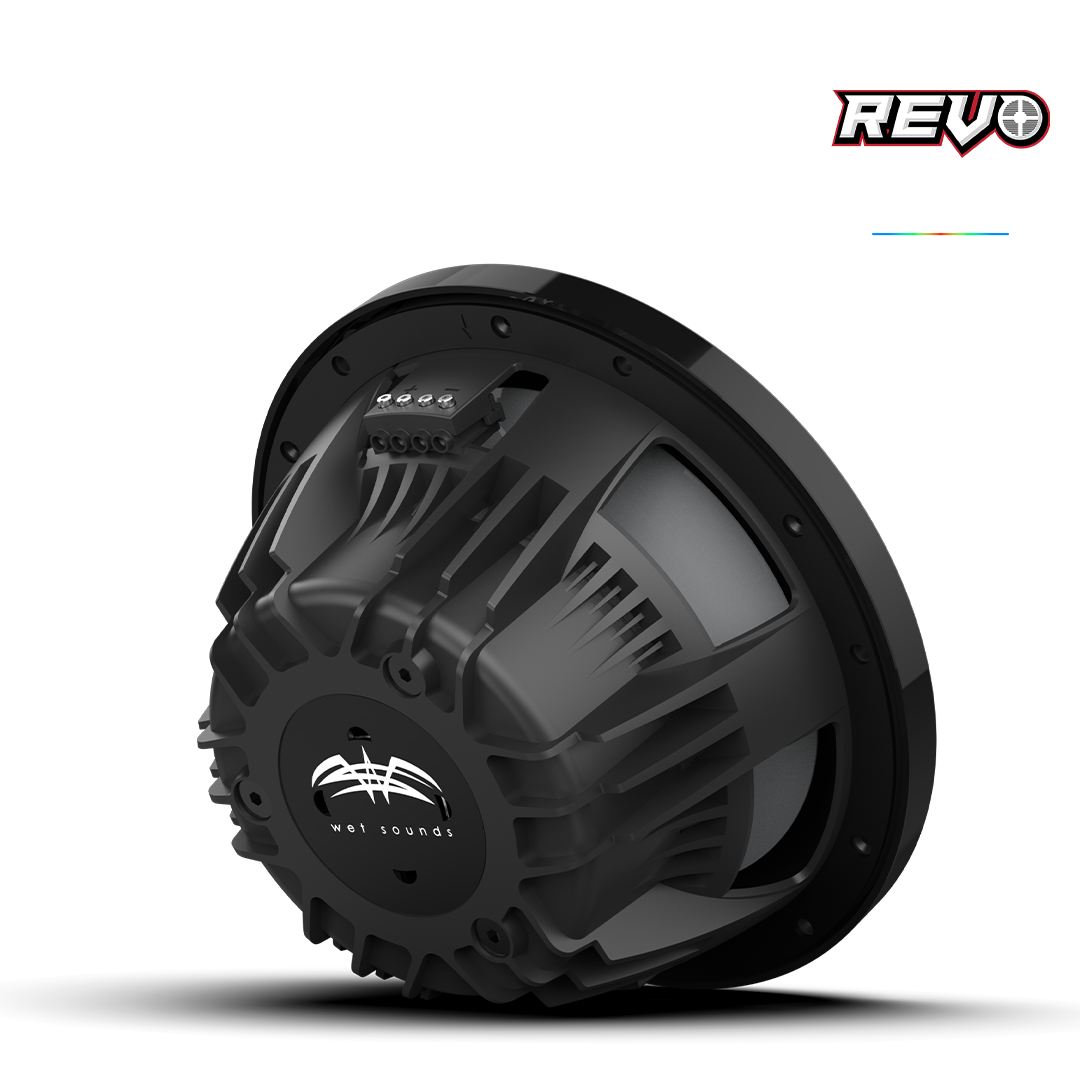 REVO CX-10 SW-B S2 | REVO 10-inch Black Coaxial Speakers with Black SW RGB Grilles
