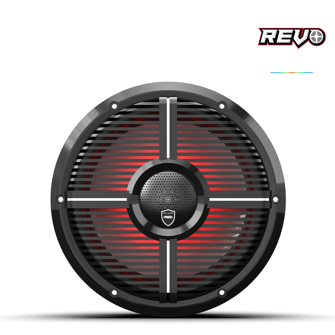 REVO CX-10 XW-B S2 | REVO 10-inch Black Coaxial Speakers with Black XW RGB Grilles
