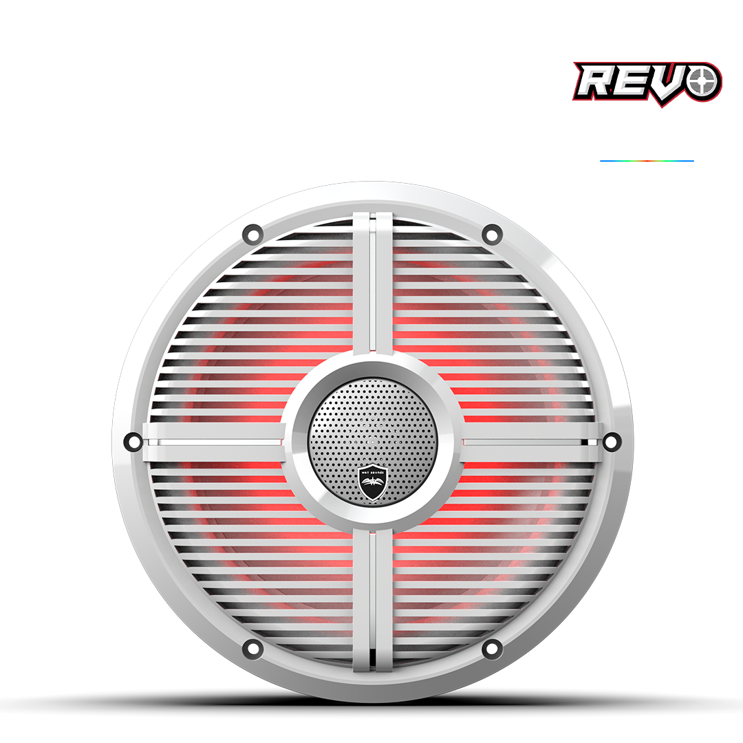 REVO CX-10 XW-W S2 | REVO 10-inch White Coaxial Speakers with White XW RGB Grilles