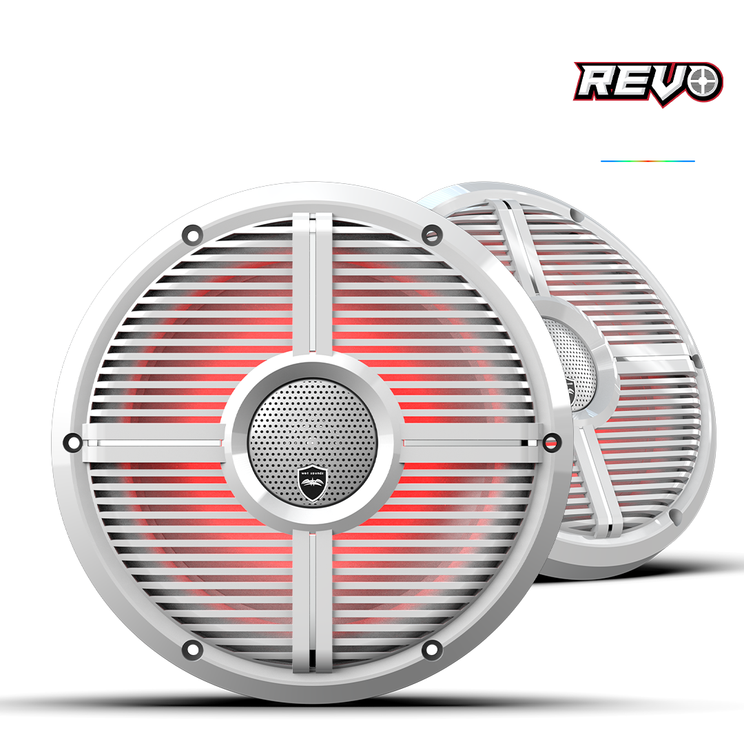 REVO CX-10 XW-W S2 | REVO 10-inch White Coaxial Speakers with White XW RGB Grilles