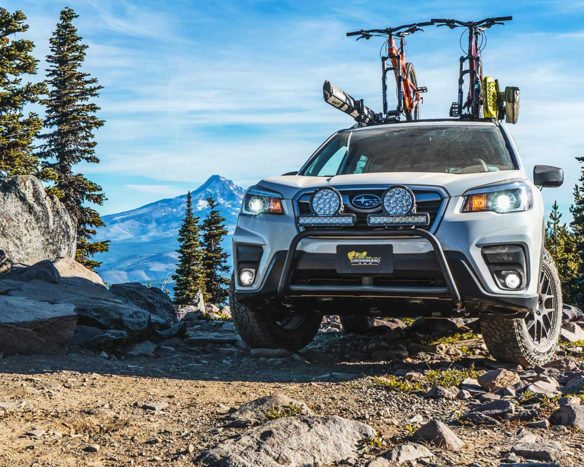 Rally Innovations - Front Rally Light Bar Mount Kit with LED Lights for Subaru Forester (2019-2021)