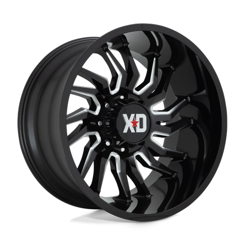 XD858 22X10 8X6.5 GLOSS BLACK MILL -18MM