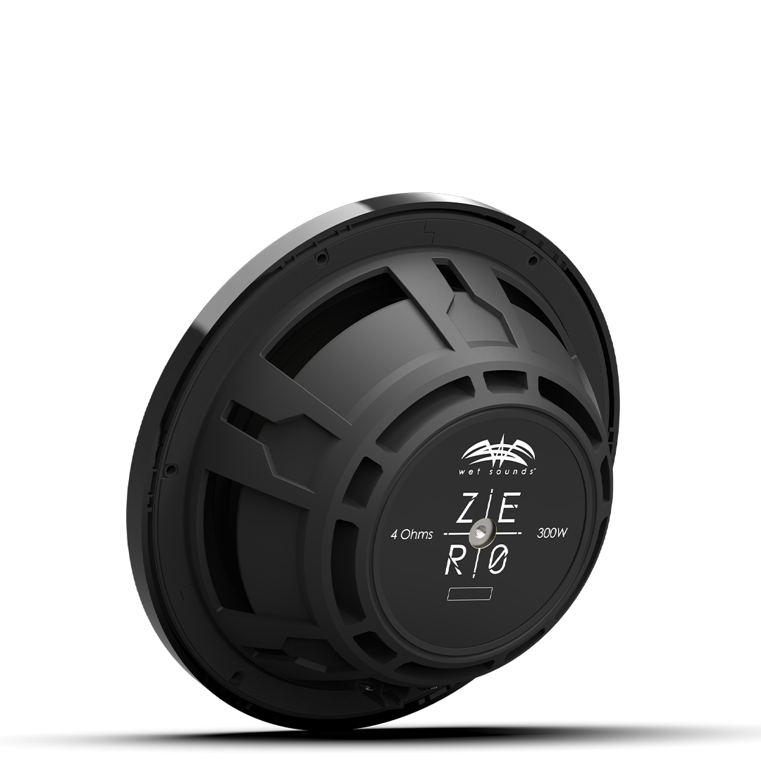ZERO 10 S4 XZ-B | ZERO Series 10-inch 4Ω High-Output Sealed Enclosure Marine Subwoofer with XZ Black Grille