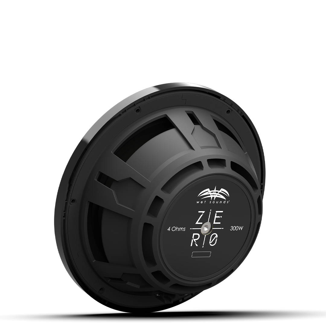 ZERO 10 S2 XZ-B | ZERO Series 10-inch 2Ω High-Output Sealed Enclosure Marine Subwoofer with XZ Black Grille