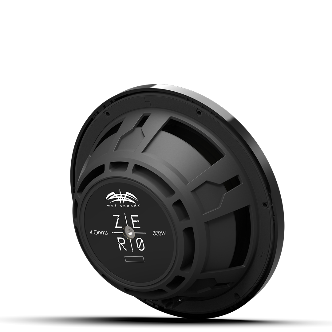 ZERO 10 S2 XZ-B | ZERO Series 10-inch 2Ω High-Output Sealed Enclosure Marine Subwoofer with XZ Black Grille