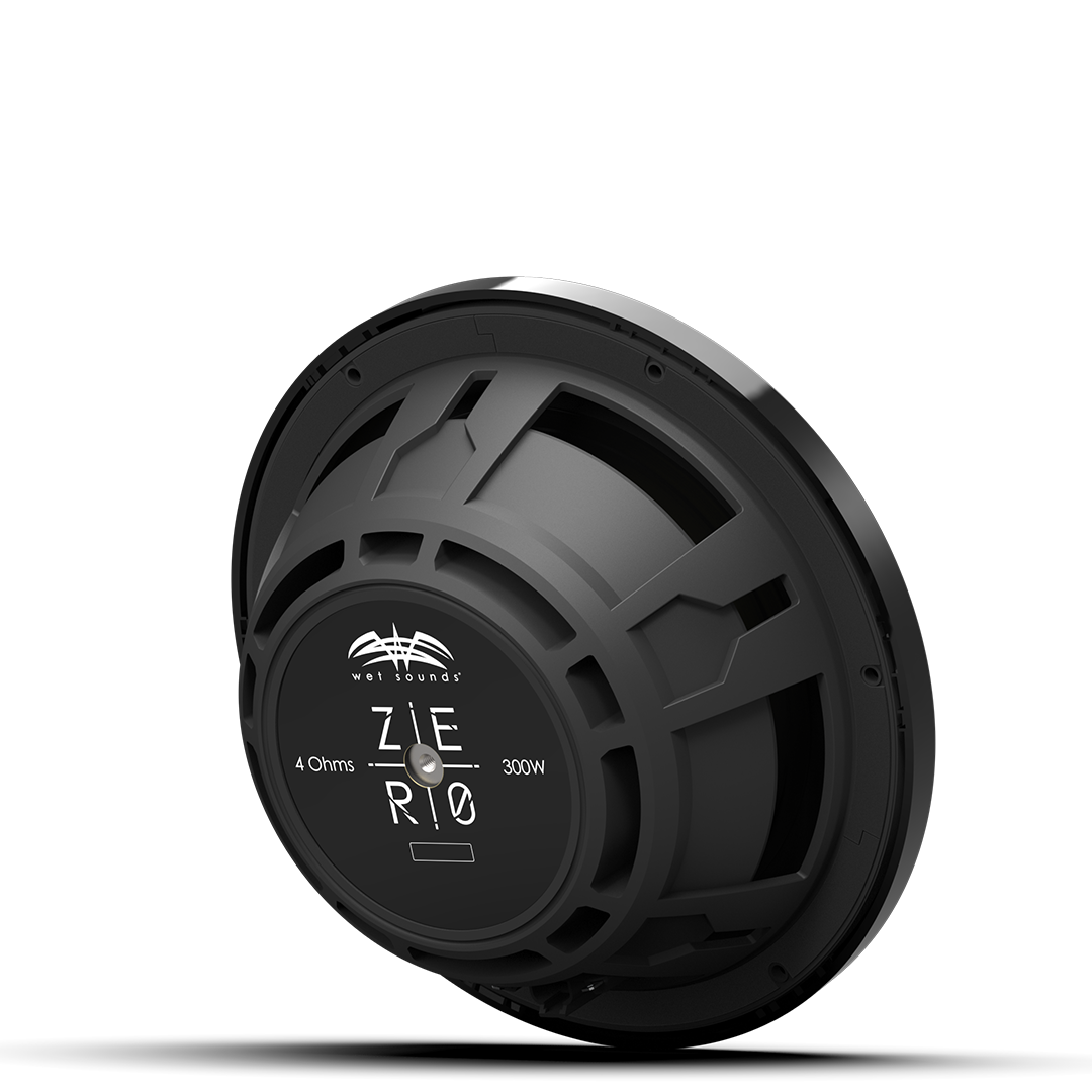 ZERO 10 S4 XZ-B | ZERO Series 10-inch 4Ω High-Output Sealed Enclosure Marine Subwoofer with XZ Black Grille