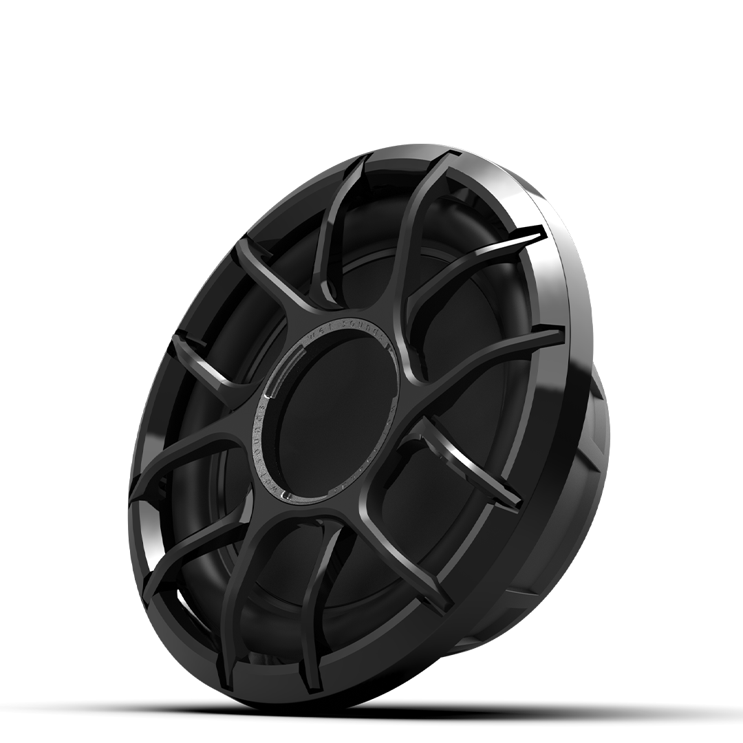 ZERO 10 S2 XZ-B | ZERO Series 10-inch 2Ω High-Output Sealed Enclosure Marine Subwoofer with XZ Black Grille
