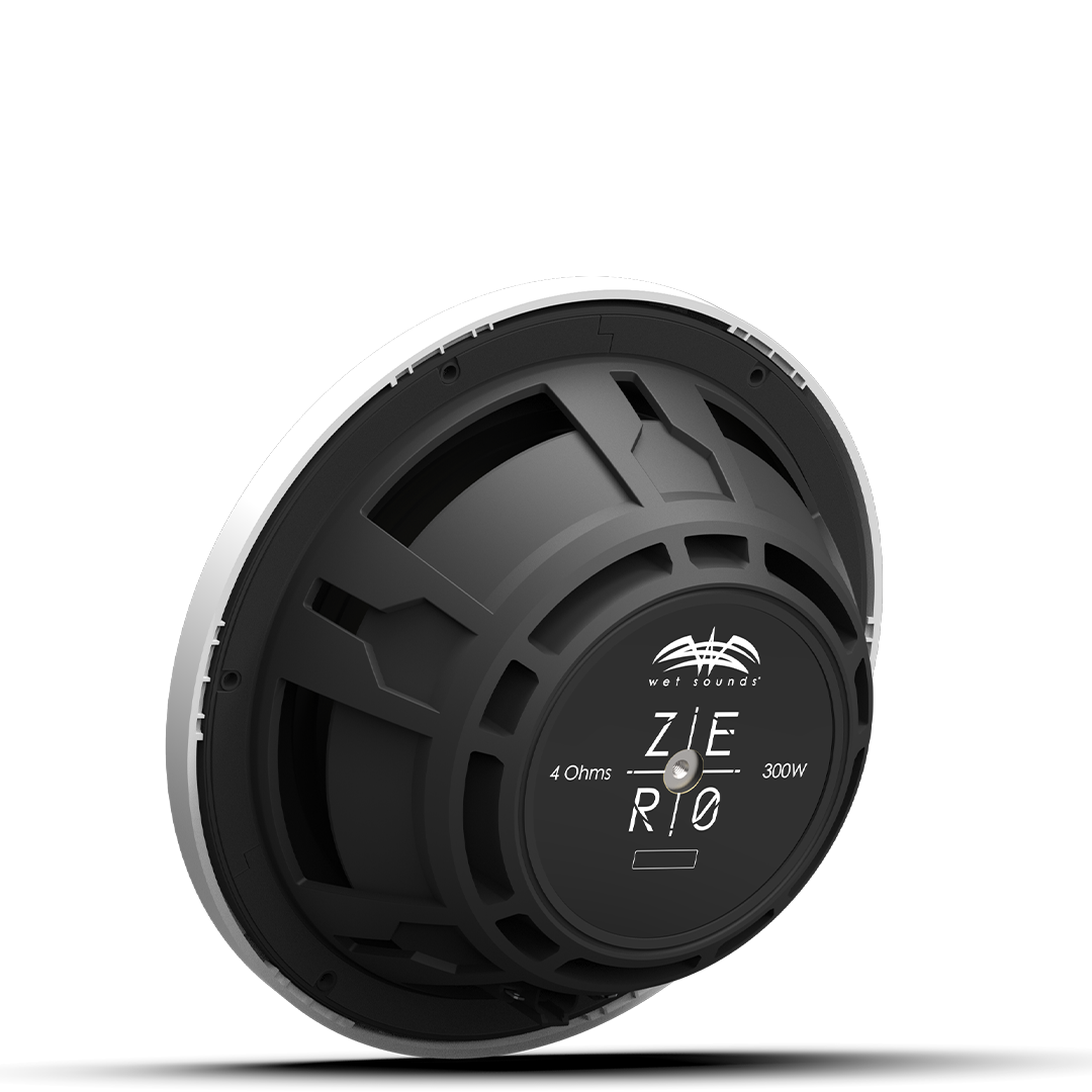 ZERO 10 S4 XZ-W | ZERO Series 10-inch 4Ω High-Output Sealed Enclosure Marine Subwoofer with XZ White Grille