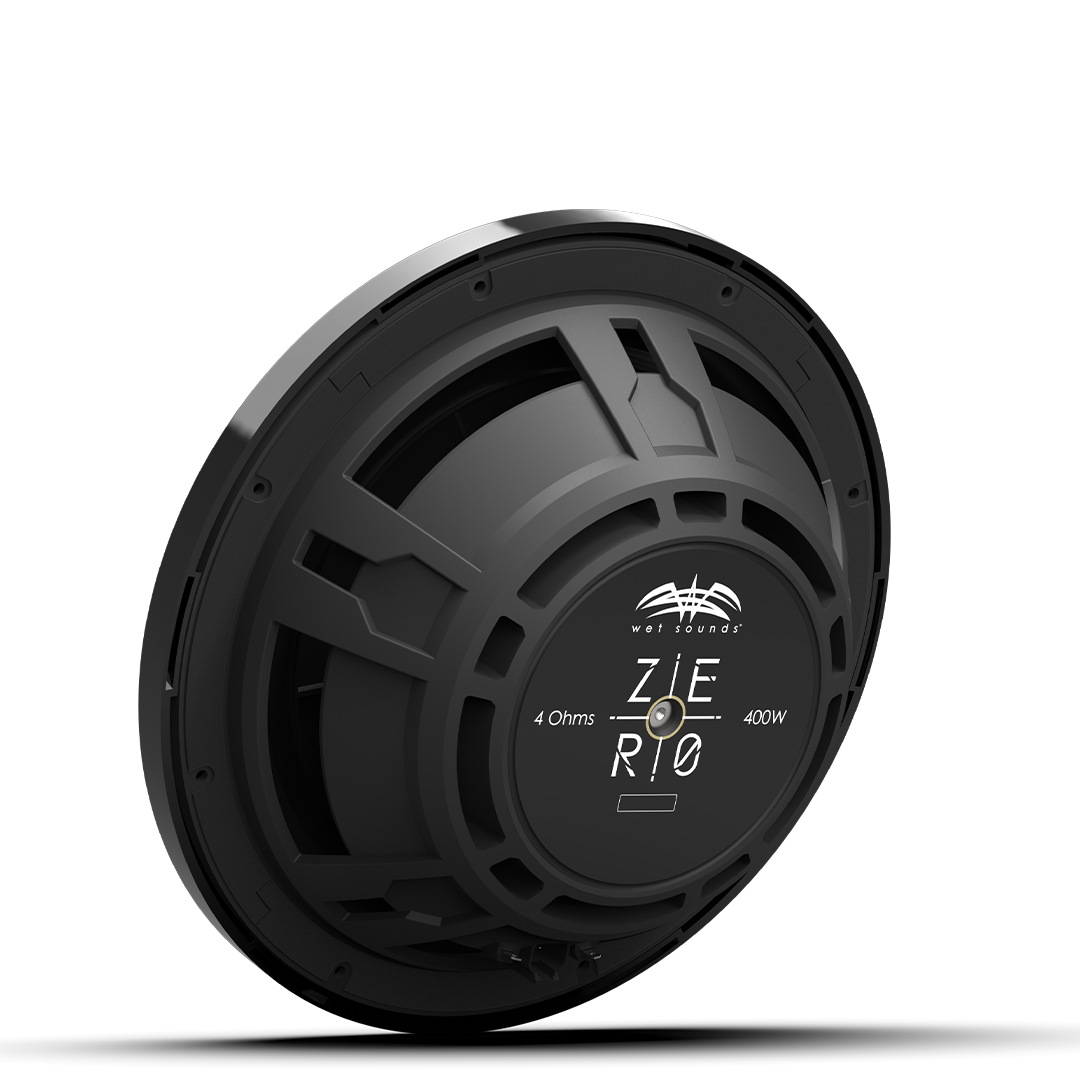 ZERO 12 S4 XZ-B | ZERO Series 12-inch 4Ω High-Output Sealed Enclosure Marine Subwoofer with Black XZ Grille