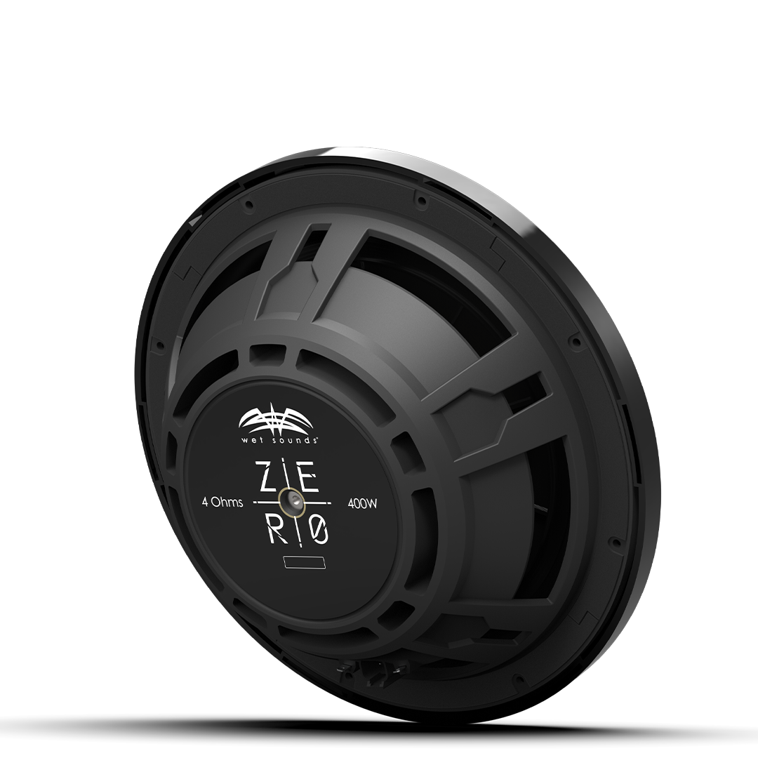 ZERO 12 S4 XZ-B | ZERO Series 12-inch 4Ω High-Output Sealed Enclosure Marine Subwoofer with Black XZ Grille