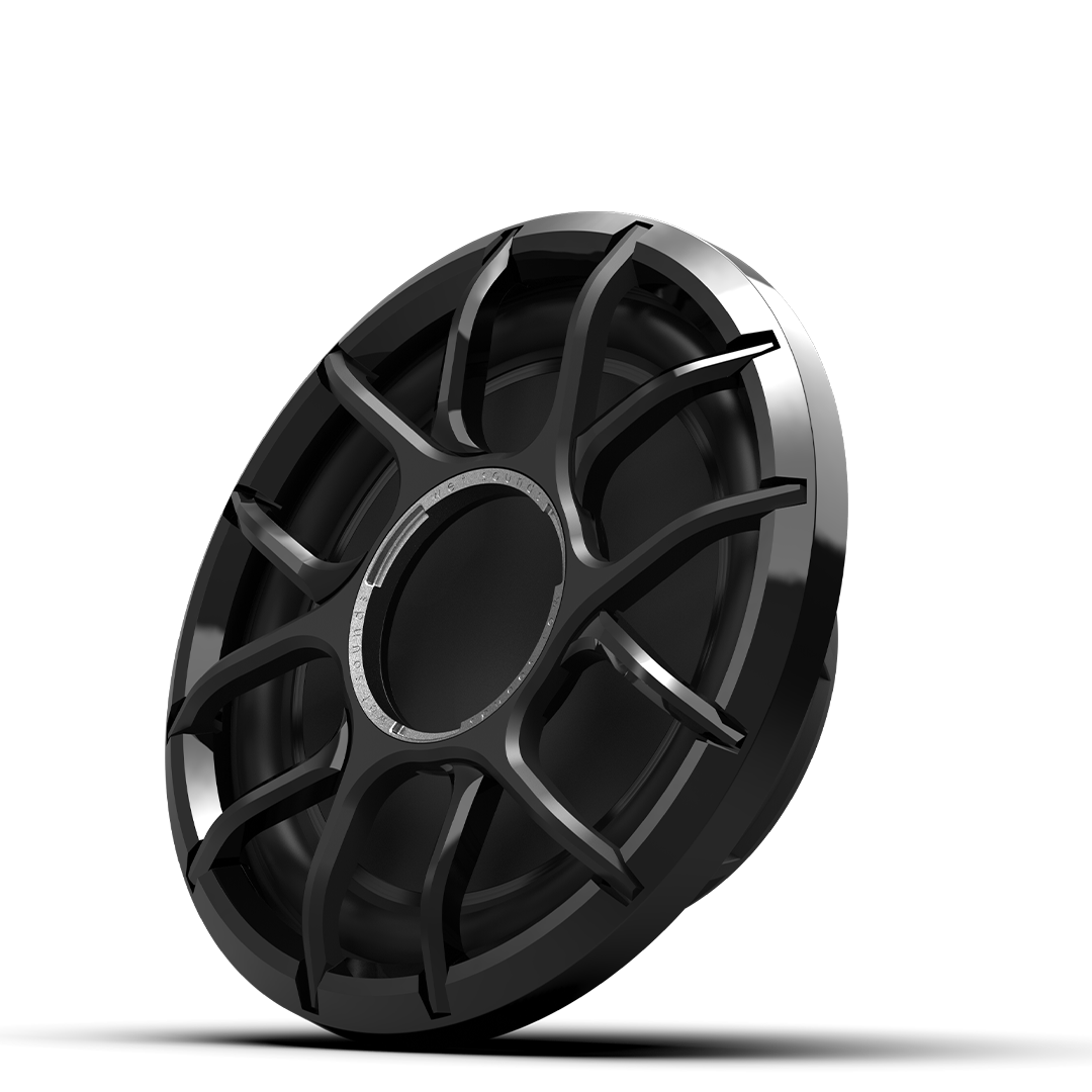 ZERO 12 S4 XZ-B | ZERO Series 12-inch 4Ω High-Output Sealed Enclosure Marine Subwoofer with Black XZ Grille
