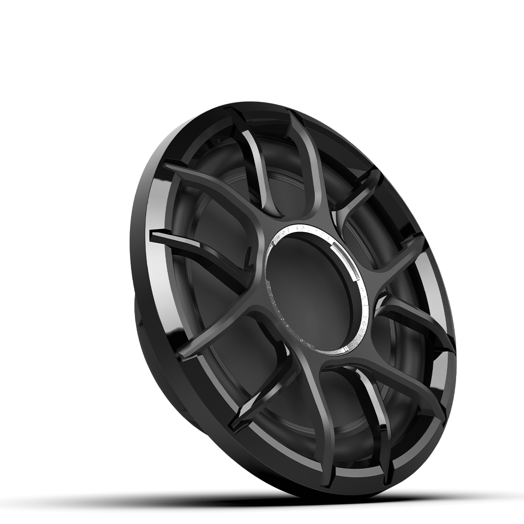 ZERO 12 S2 XZ-B | ZERO Series 12-inch 2Ω High-Output Sealed Enclosure Marine Subwoofer with Black XZ Grille