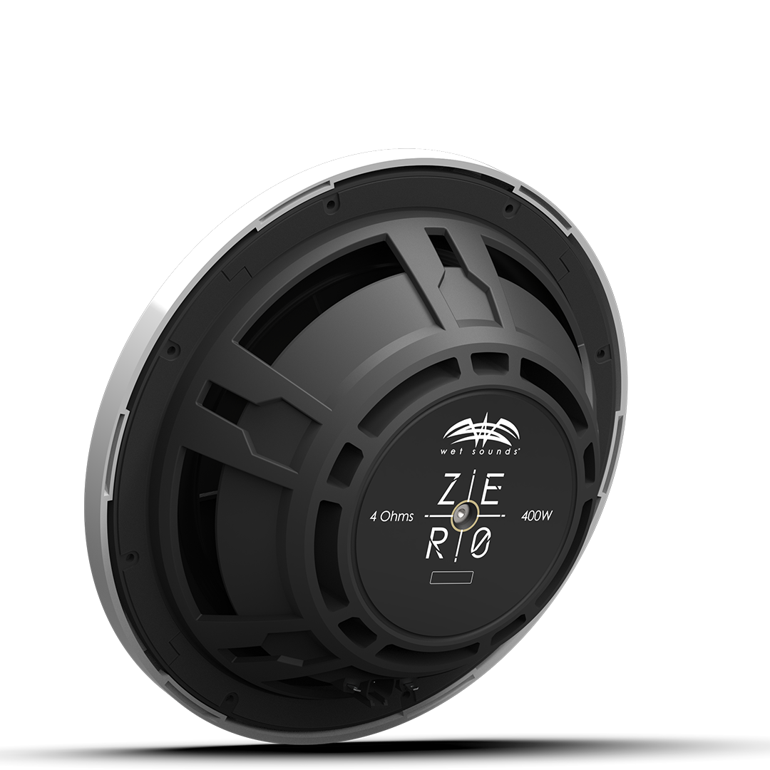 ZERO 12 S2 XZ-W | ZERO Series 12-inch 2Ω High-Output Sealed Enclosure Marine Subwoofer with White XZ Grille