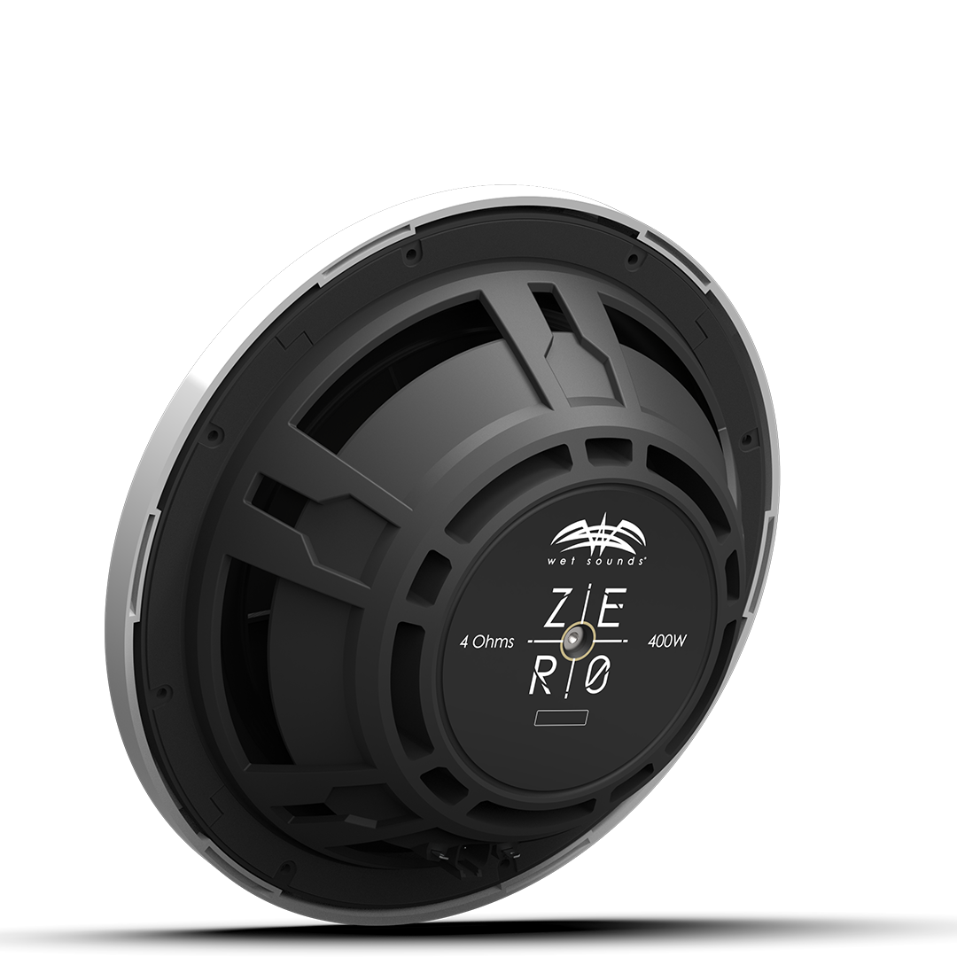 ZERO 12 S4 XZ-W | ZERO Series 12-inch 4Ω High-Output Sealed Enclosure Marine Subwoofer with White XZ Grille
