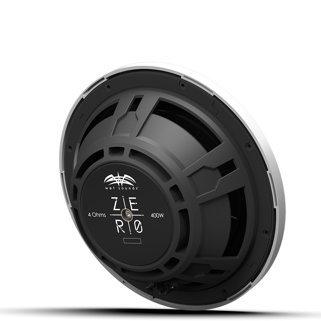 ZERO 12 S2 XZ-W | ZERO Series 12-inch 2Ω High-Output Sealed Enclosure Marine Subwoofer with White XZ Grille
