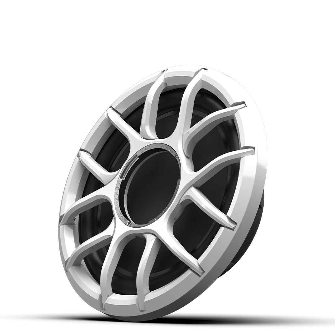 ZERO 12 S4 XZ-W | ZERO Series 12-inch 4Ω High-Output Sealed Enclosure Marine Subwoofer with White XZ Grille