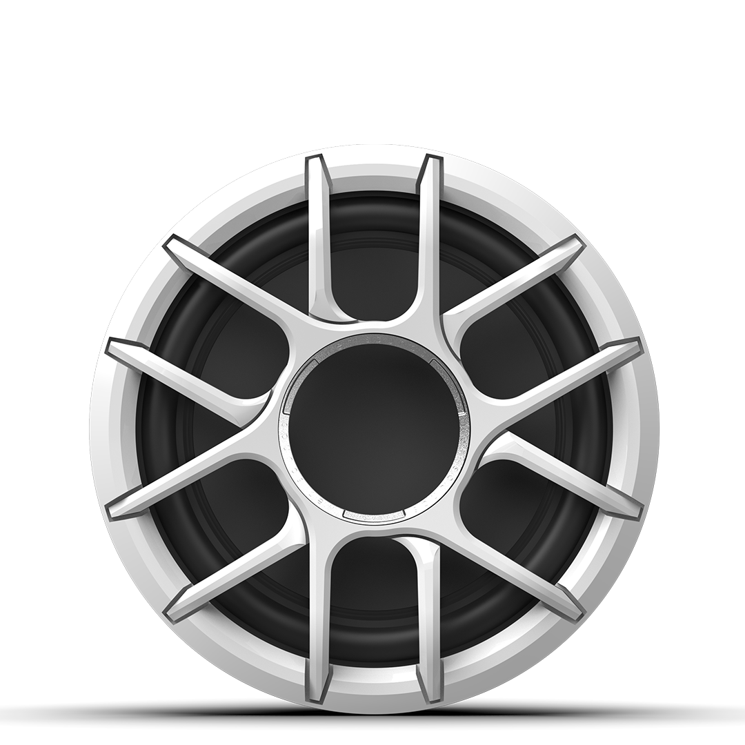 ZERO 12 S2 XZ-W | ZERO Series 12-inch 2Ω High-Output Sealed Enclosure Marine Subwoofer with White XZ Grille