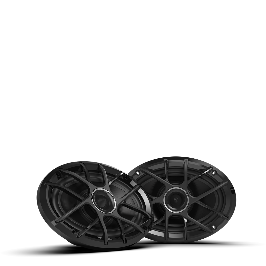 ZERO 69 XZ-B | ZERO Series 6x9 High-Output Marine Coaxial Speakers with XZ Black Grilles