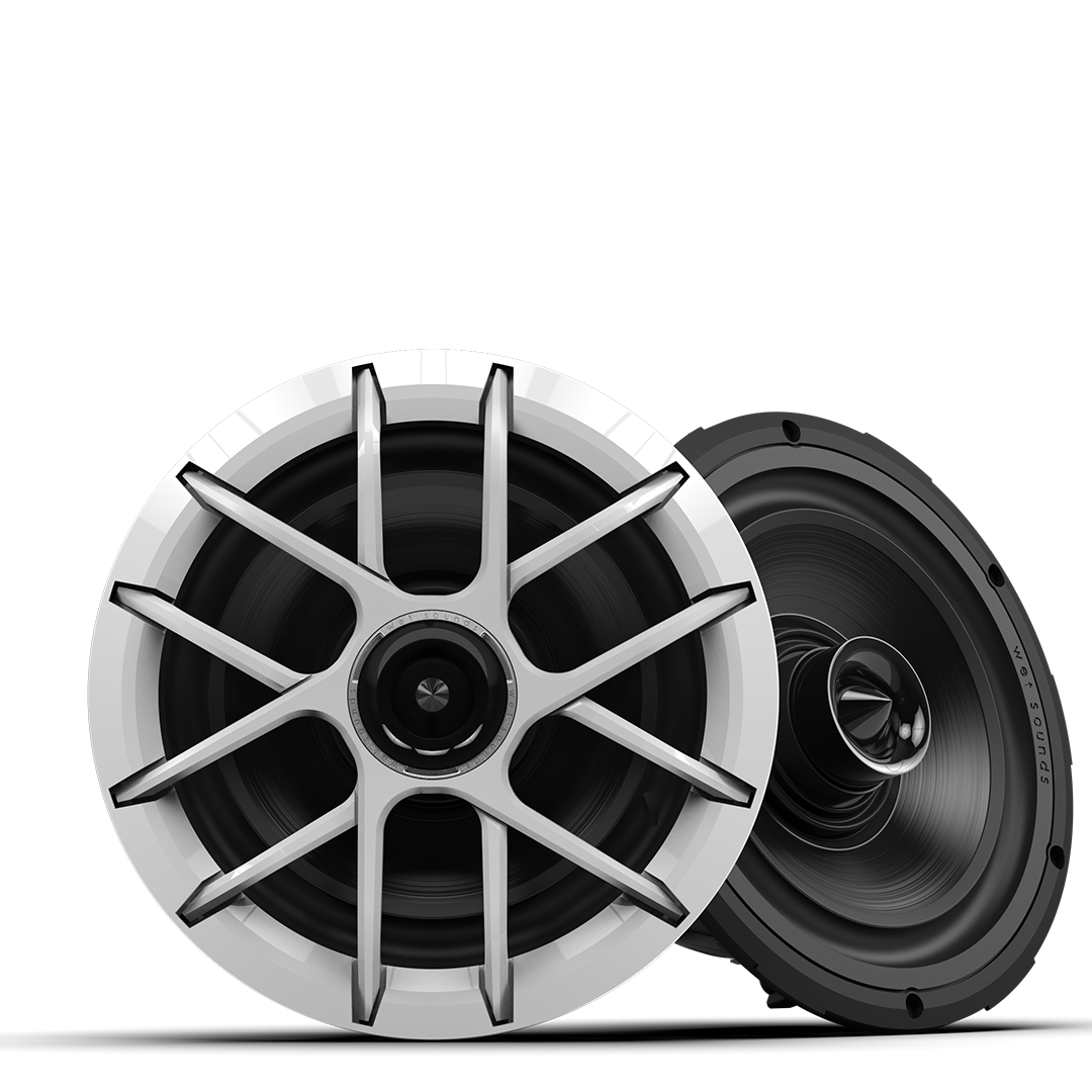 ZERO 8 XZ-W | ZERO Series 8-inch High-Output Component Style Coaxial Speakers with XZ White Grilles