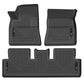 Husky Liners WeatherBeater Front & Second Seat Floor Liners - 3 Piece Fits 2017-2024 Tesla Model 3