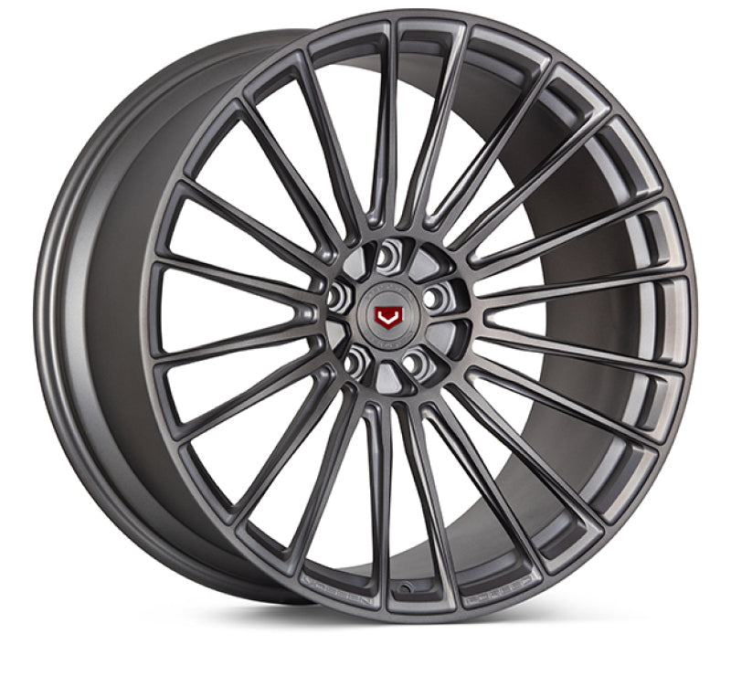 Vossen S17-04 Wheel | 21x10.5 | - Front | 5x120 Bolt Pattern - Brushed Stealth Grey Fountain Blue