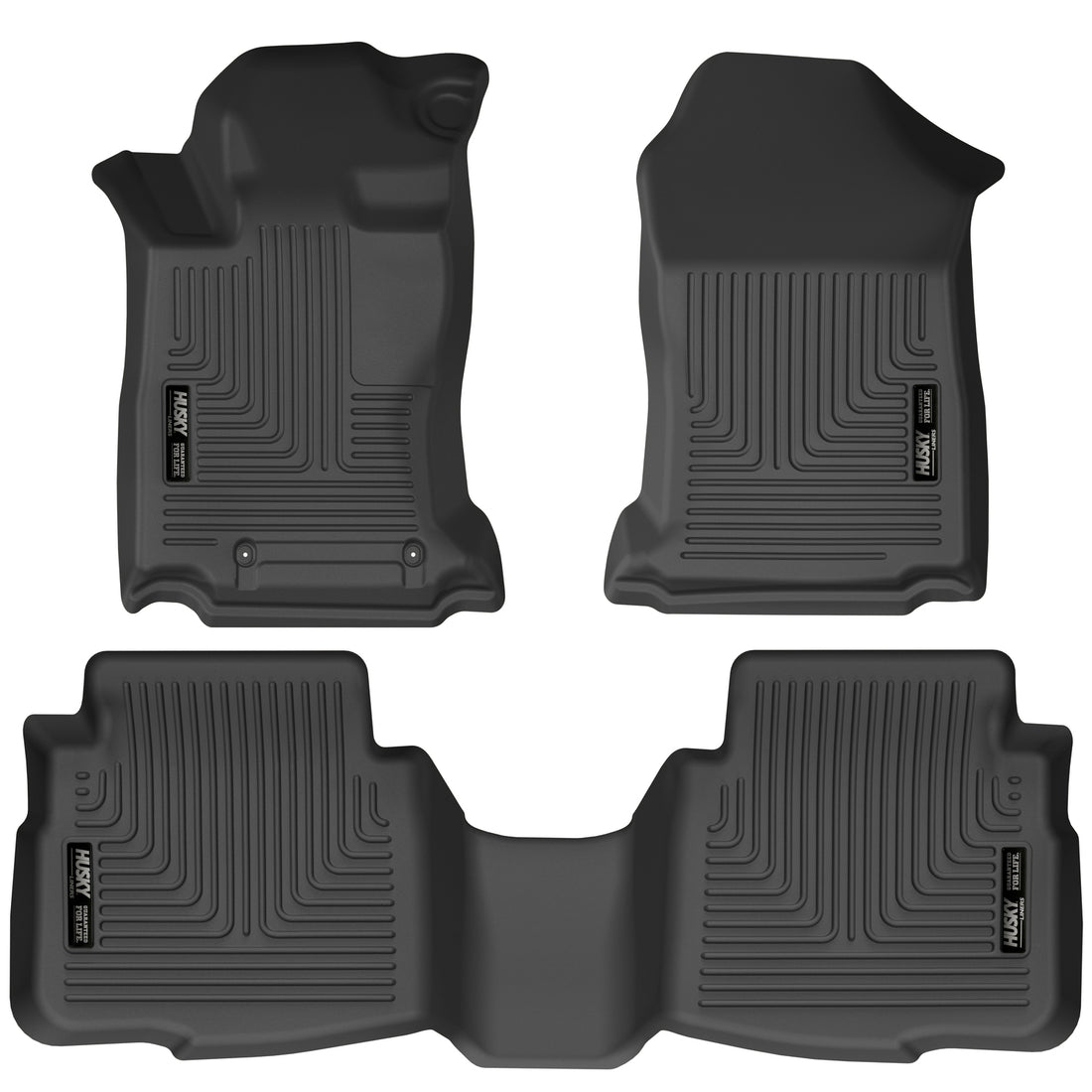 Husky Liners WeatherBeater Front & Second Seat Floor Liners - 3 Piece Fits 2020-2025 Subaru Legacy, Outback