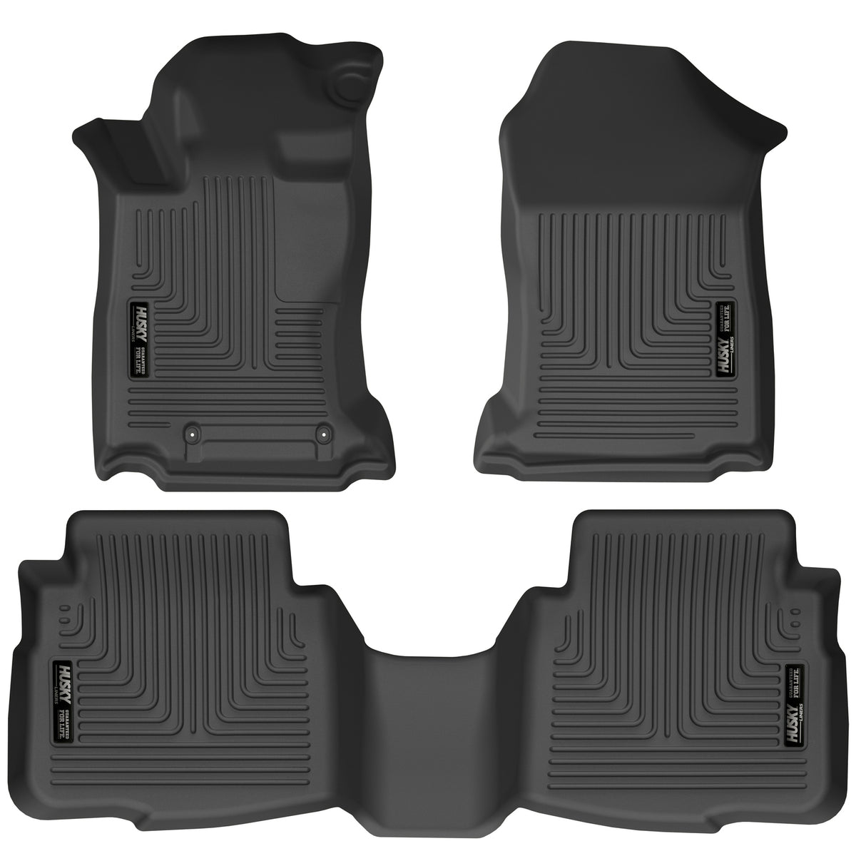 Husky Liners WeatherBeater Front & Second Seat Floor Liners - 3 Piece Fits 2020-2025 Subaru Legacy, Outback