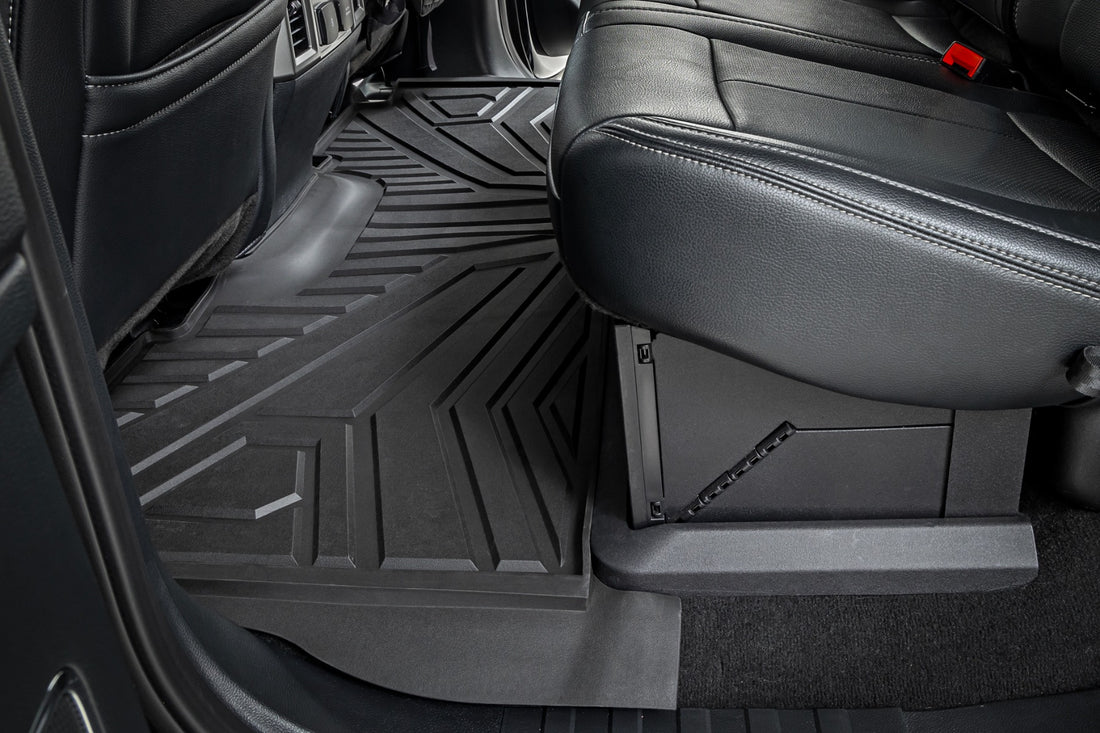 Rough Country Flex-Fit Floor Mats | Ford F-250/F-350 Super Duty 2WD/4WD (2017-2026)