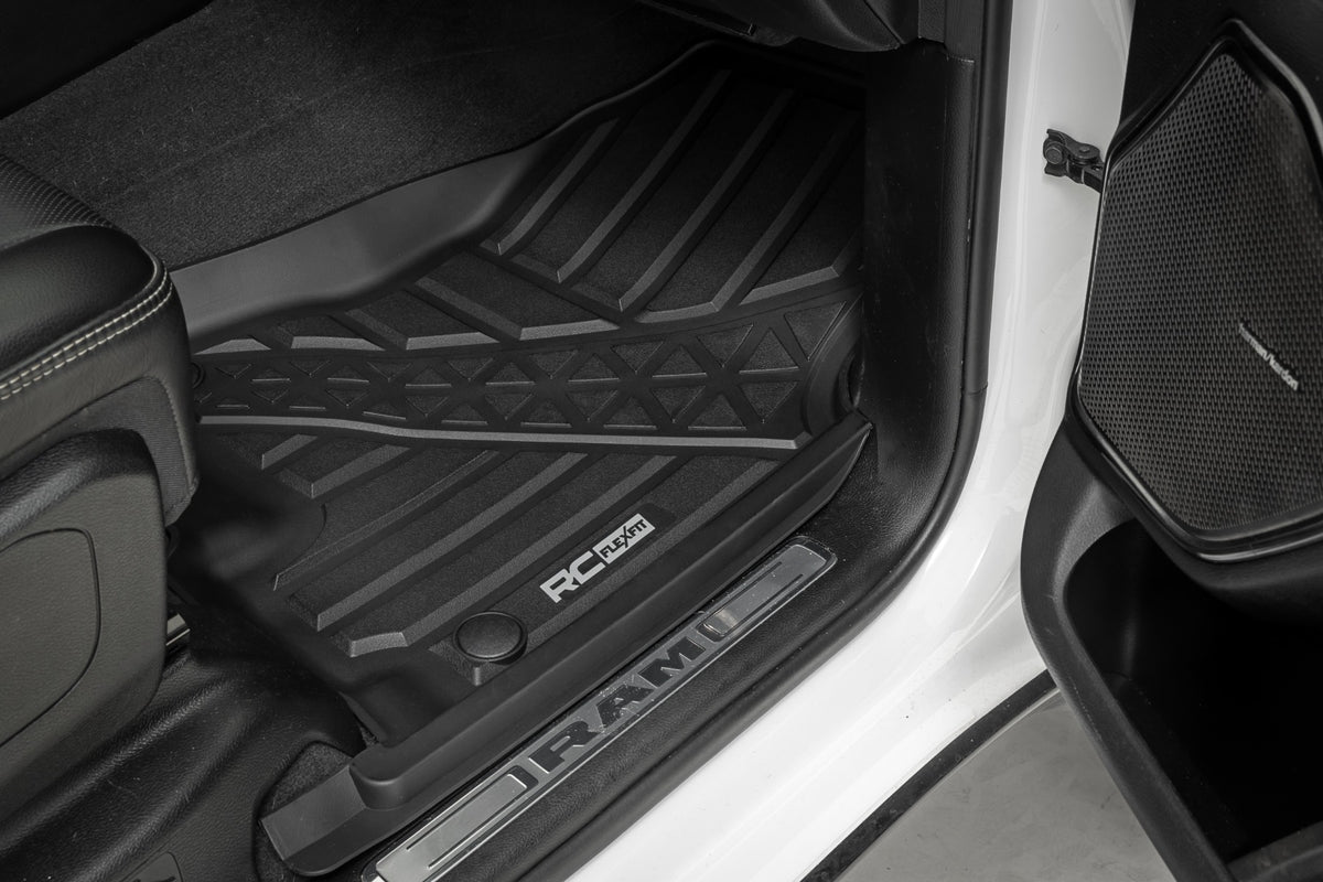 Rough Country Flex-Fit Floor Mats | Crew | Ram 1500 (19-24)/1500 TRX (21-24)
