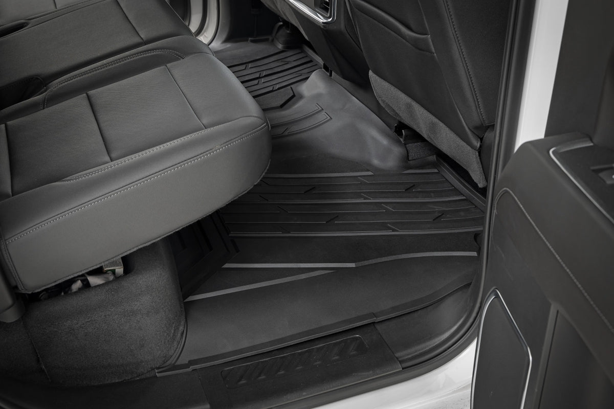 Rough Country Flex-Fit Floor Mats | Chevy/GMC 1500/2500HD/3500HD (19-26 & Refresh)