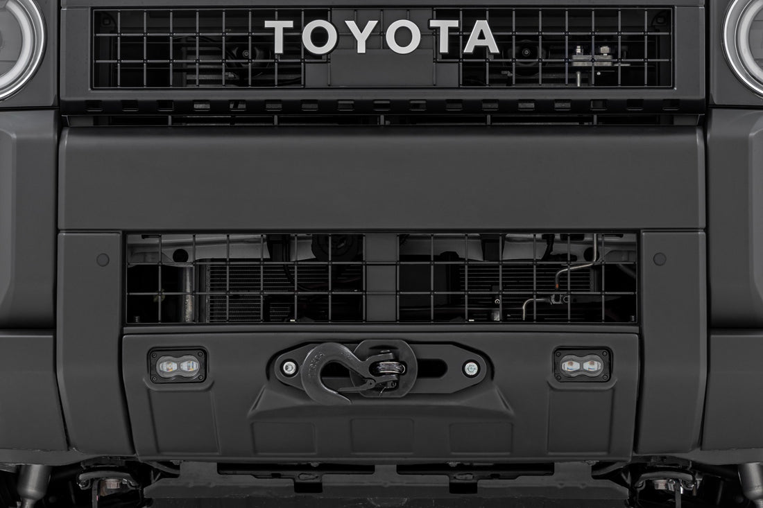 Rough Country FXS Hidden Winch Mount With LED Fog Lights | Toyota Land Cruiser 4WD (2024-2026)