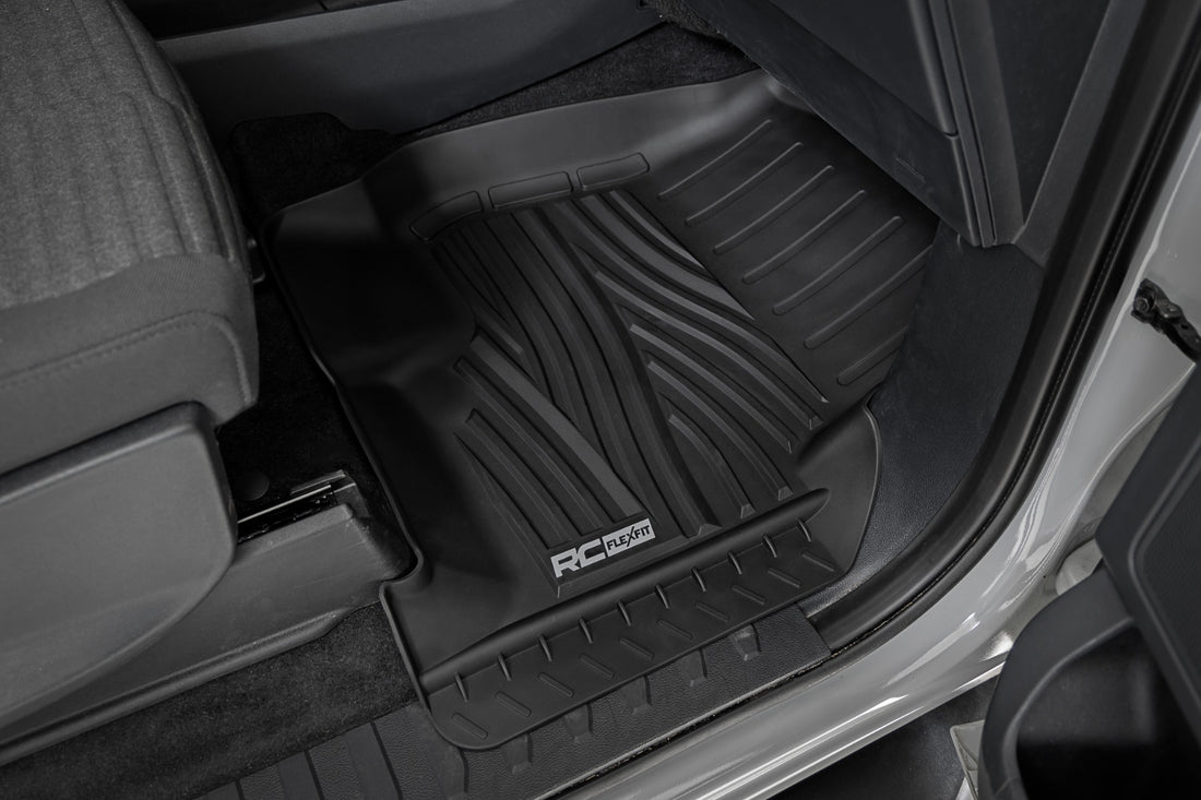 Rough Country Flex-Fit Floor Mats | Ford F-150 (15-26)/F-150 Lightning (22-26)/Raptor (17-26)